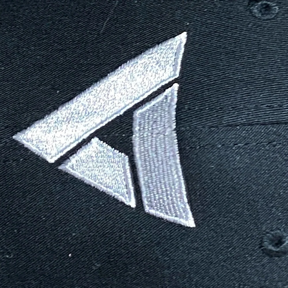 Richardson Black Logo Mesh Trucker Hat